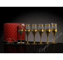 Бокалы Тулип рисунок Золотое напыление 6 Шт. Бокалы Тулип рисунок Золотое напыление 6 Шт.